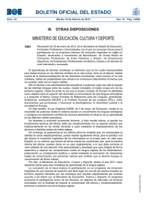 BOLETÍN OFICIAL DEL ESTADO MINISTERIO DE EDUCACIÓN, CULTURA Y DEPORTE 1841