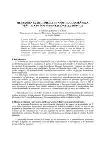 HERRAMIENTA MULTIMEDIA DE APOYO A LA ENSEÑANZA PRÁCTICA DE INSTRUMENTACIÓN ELECTRÓNICA