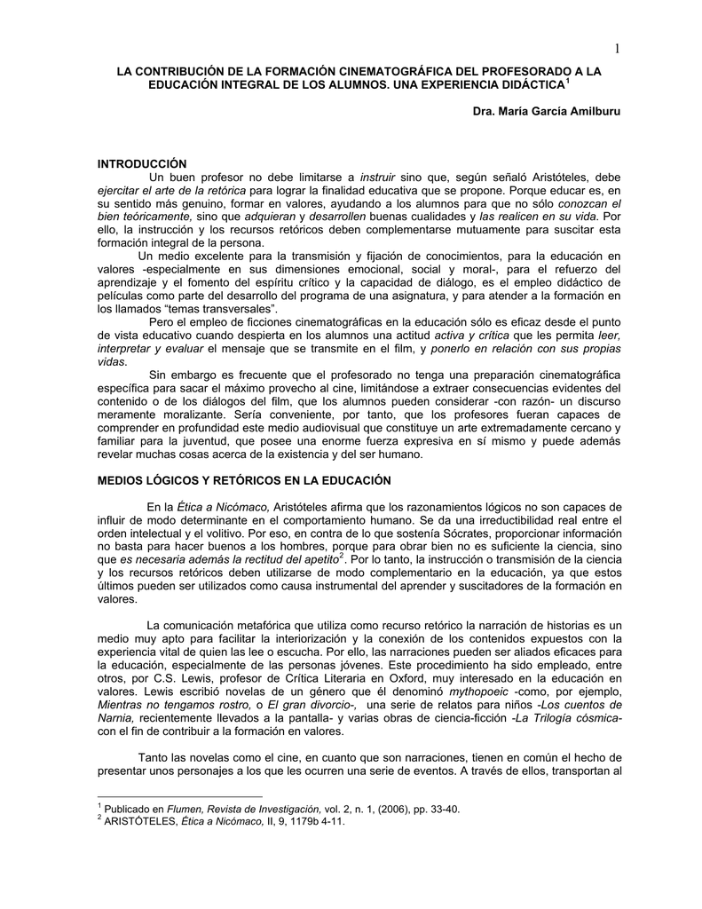 Formaci n cinematografica profesores pdf