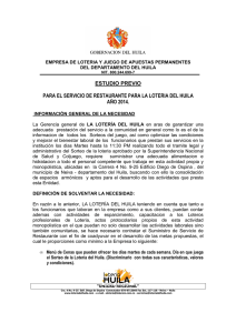 Estudios previos Invitación Pública 04 - 2014Servicios de Restaurante