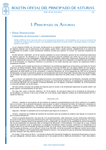 I. Principado de Asturias BOLETÍN OFICIAL DEL PRINCIPADO DE ASTURIAS • O