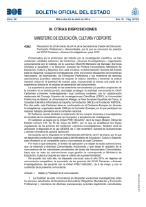 BOLETÍN OFICIAL DEL ESTADO MINISTERIO DE EDUCACIÓN, CULTURA Y DEPORTE 4362