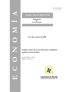 ECONOMÍA SERIE DOCUMENTOS No. 80, octubre de 2005