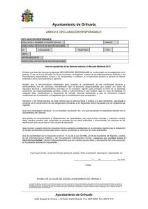 Ayuntamiento de Orihuela  ANEXO II. DECLARACIÓN RESPONSABLE.
