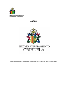 Bases Generales Subvenciones Concejalía de Festividades 2014