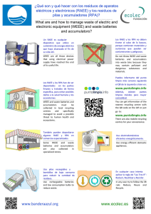 Residuos de aparatos eléctricos y electrónicos: código de conducta