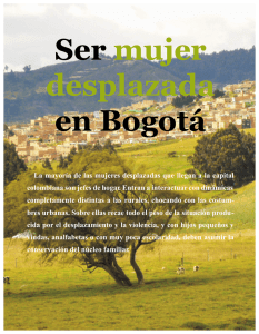 Ser en Bogotá mujer desplazada