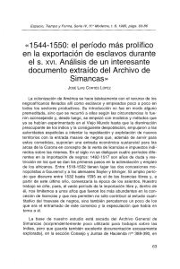 «1544-1550: el período más prolífico en la exportación de esclavos durante