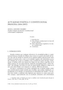 ACTUALIDAD POLÍTICA Y CONSTITUCIONAL FRANCESA (2004/2005) ÁNGEL J. SÁNCHEZ NAVARRO