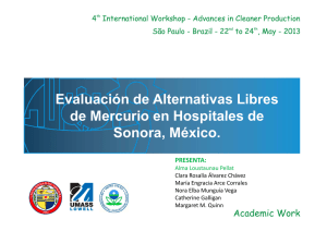 Evaluación de Alternativas Libres de Mercurio en Hospitales de Sonora, México.