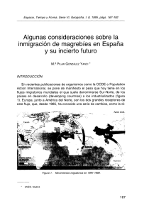 Algunas consideraciones sobre la inmigración de magrebíes en España