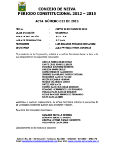 Descargar la norma ACTA NÚMERO 032 DE 2015 Tipo de archivo: pdf Tamaño: 203.9 kB