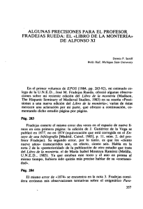 ALGUNAS PRECISIONES PARA EL PROFESOR DE ALFONSO XI