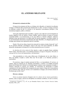 Clase: El ate&iacute;smo militante.