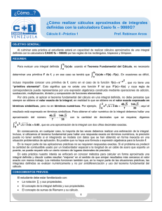 ¿Cómo realizar cálculos aproximados de integrales definidas con la calculadora Casio fx – 9860G? (6899)