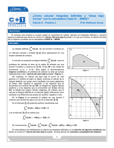 ¿Cómo calcular integrales definidas y “áreas bajo curvas” con la calculadora Casio fx – 9860G? (3692)