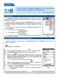 ¿ Cómo realizar cálculos algebraicos con expresiones