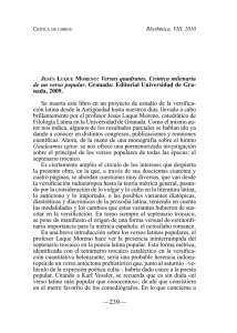 J L M Versus quadratus. Crónica milenaria