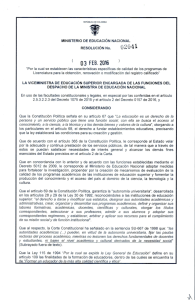Resoluci&oacute;n No. 2041 de Febrero 3 de 2016.