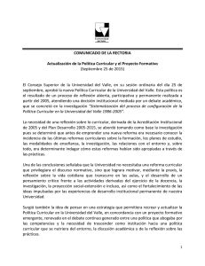 Comunicación de Rectoría- Septiembre 25 de 2015