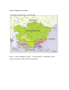 Anexo 1. Mapa de Asia Central