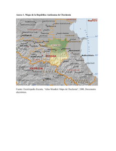 Anexo 1. Mapa de la República Autónoma de Chechenia electrónico.