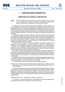 Ordre Ministerial CIN/307/2009 del 9 de febrer