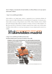 Anexo 2. Páginas y Comunicados de L@s Invisibles y los... referenciado el EZLN.