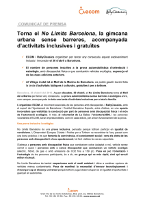 Torna el No Limits Barcelona, la gimcana urbana sense barreres, acompanyada dactivitats inclusives i gratuïtes