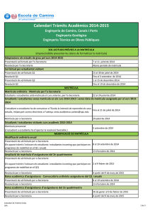 Calendari de tràmits de cicle