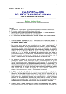 UNA ESPIRITUALIDAD DEL AMOR Y LA DIGNIDAD HUMANA  ______________________________________________________
