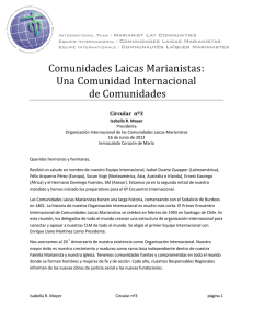 Comunidades Laicas Marianistas: Una Comunidad Internacional de Comunidades