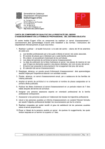 Carta de compromís de qualitat del servei d'assessorament de l'Institut Eugeni d'Ors