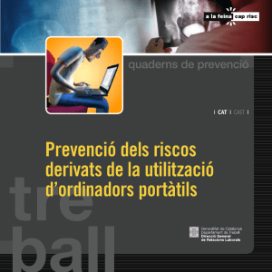 Prevenció de Riscos en la utilització de portàtils -Generalitat de Catalunya, Departament de Treball-