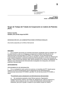 S Grupo de Trabajo del Tratado de Cooperación en materia de... (PCT) Octava reunión