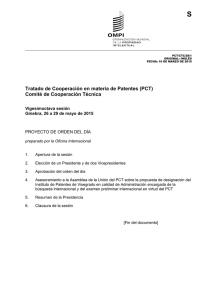 S Tratado de Cooperación en materia de Patentes (PCT) Vigesimoctava sesión
