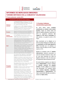 informe de mercado británico de la Agència Valenciana de Turisme