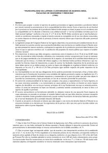 “MUNICIPALIDAD DE LAPRIDA C/UNIVERSIDAD DE BUENOS AIRES, FACULTAD DE INGENIERÍA Y MEDICINA” (1986)