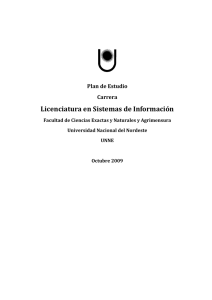 » Descargar Plan de Estudio de la carrera LICENCIATURA EN SISTEMAS DE INFORMACIÓN - Plan 2010