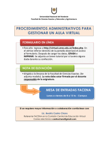 Procedimientos Administrativos para; Gestionar un Aula Virtual.