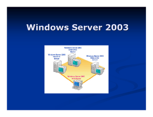 Windows Server 2003.