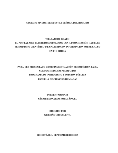 ElEstetoscopio.com trabajo de grado periodismo César Rojas