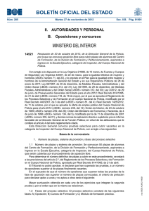 BOLETÍN OFICIAL DEL ESTADO MINISTERIO DEL INTERIOR II.  AUTORIDADES Y PERSONAL