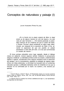 Conceptos de naturaleza y paisaje (I)