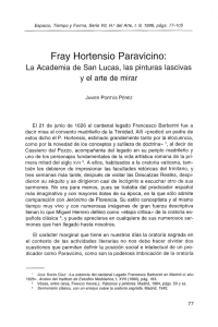 Fray Hortensio Paravicino: La Academia de San Lucas, las pinturas lascivas