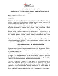 AGOSTO 2014_INFORME_FONDOS DE AHORRO EN COLOMBIA AUGE, GASTO Y PRECIO DE LOS COMBUSTIBLES