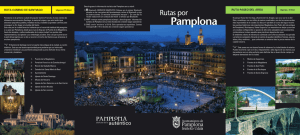Folleto de rutas por Pamplona