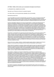 Ley Foral 11/2004 para la actualización del régimen local de Navarra. PDF