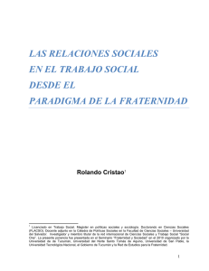 LAS RELACIONES SOCIALES EN EL TRABAJO SOCIAL DESDE EL