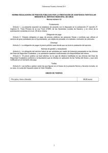 Norma 12. Servicio municipal de grua.